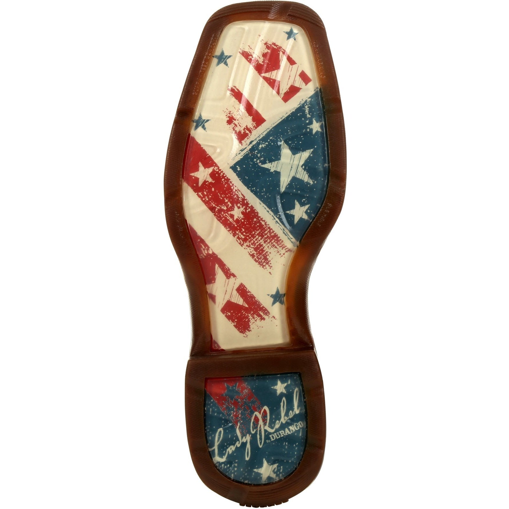 Durango Women's Lady Rebel Distressed Flag 11" Square Toe Western Boot DRD0394 - Overlook Boots
