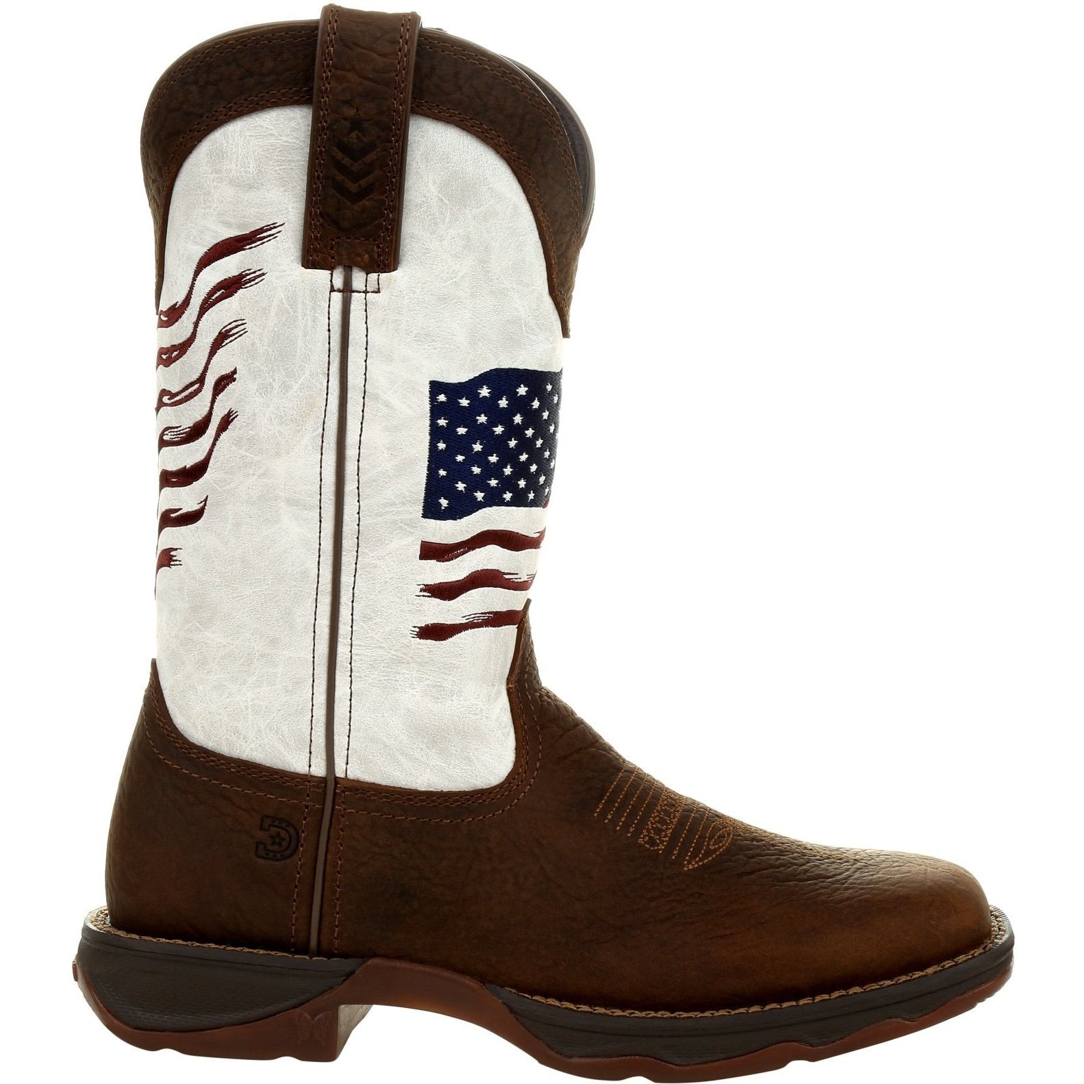 Durango Women's Lady Rebel Distressed Flag 11" Square Toe Western Boot DRD0394 - Overlook Boots