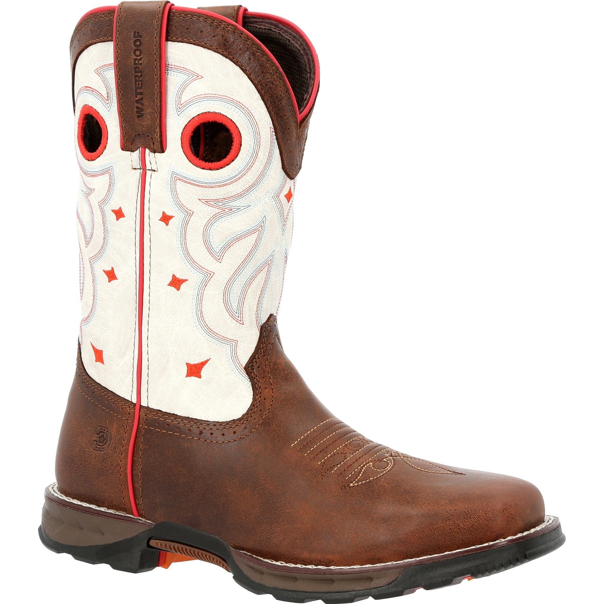 Durango Women's Maverick 10" Steel Toe WP Western Work Boot - DRD0418 6 / Medium / Brown - Overlook Boots
