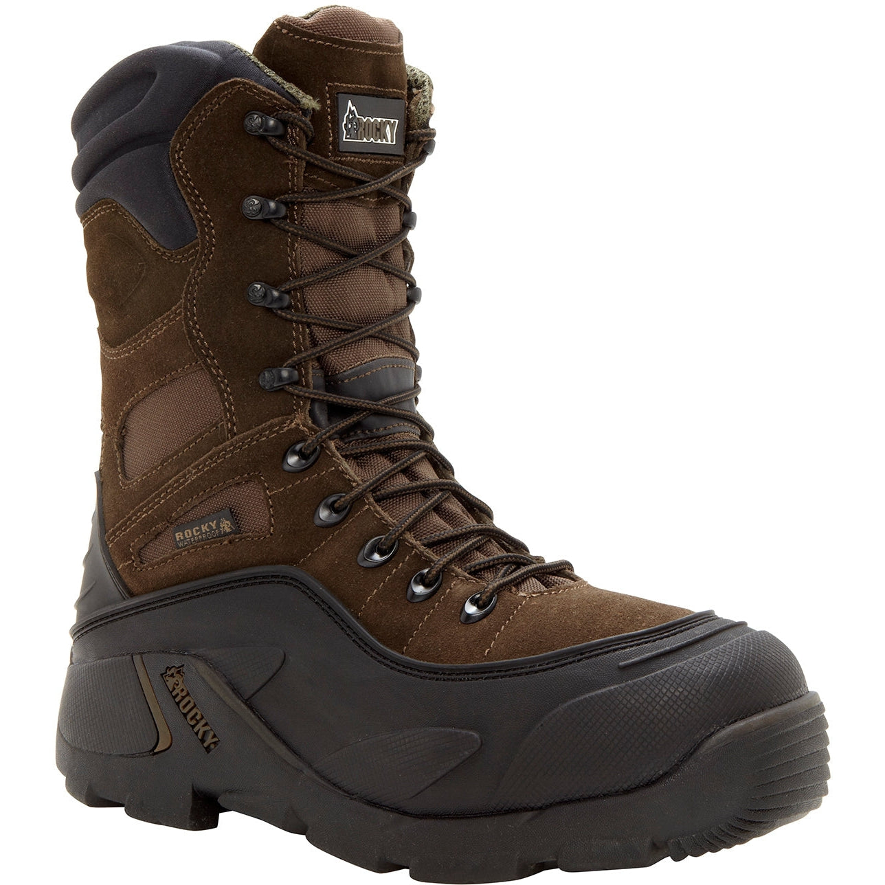 Rocky Men's BlizzardStalker 9" Waterproof 1200G Ins Outdoor Boot - FQ0005454 7 / Medium / Brown - Overlook Boots