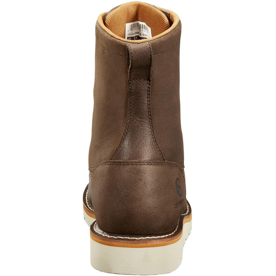 Carhartt Men's 8" Waterproof Soft Toe Wedge Work Boot - Dark Brown - FW8095-M - Overlook Boots