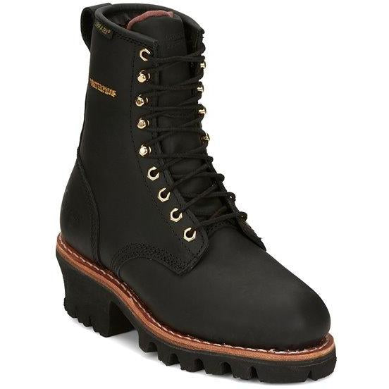 Chippewa Women's Tinsley 8" Steel Toe Waterproof 400G Ins Work Boot - Black - L73050 6 / Medium / Black - Overlook Boots