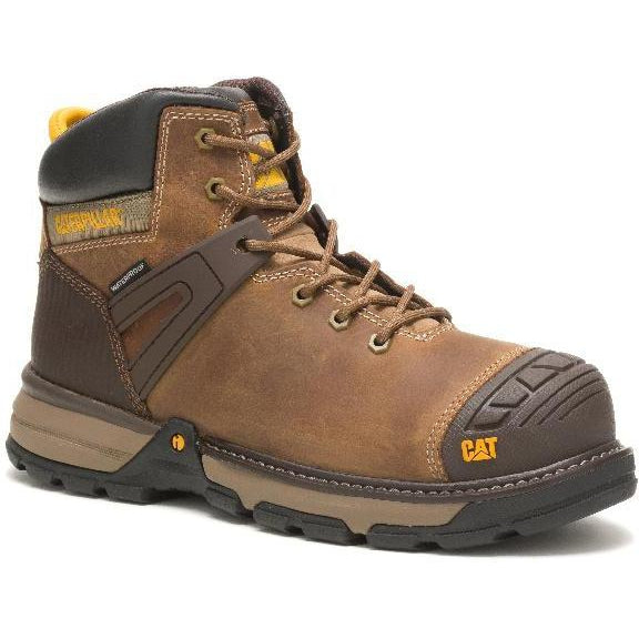CAT Men's Excavator Superlite WP Soft Toe Work Boot - Beige - P51052 7 / Medium / Beige - Overlook Boots