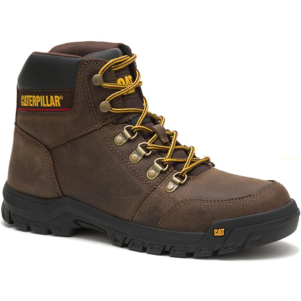 CAT Men's Outline 6" Work Boot - Brown - P74087 7 / Medium / Brown - Overlook Boots