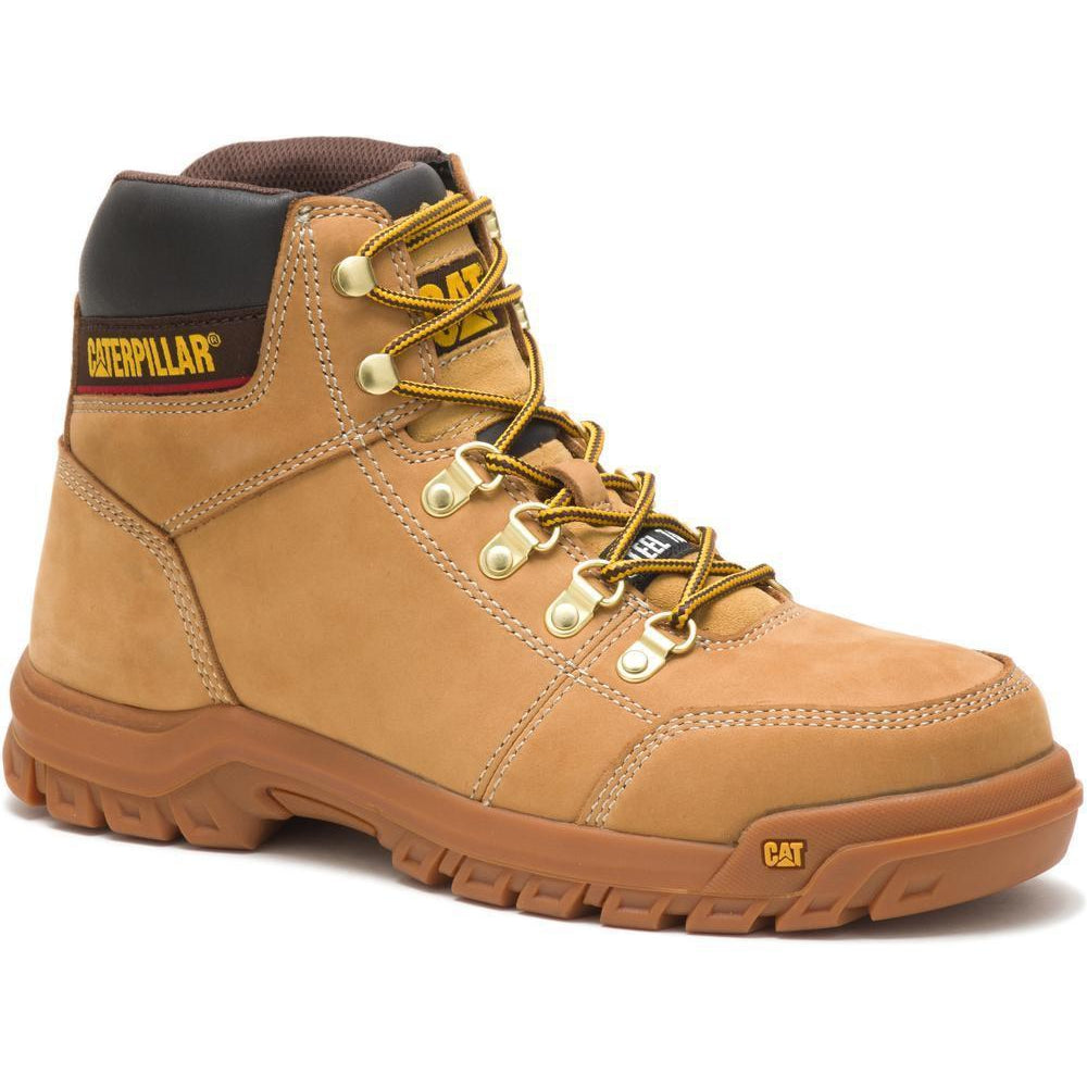 CAT Men's Outline Steel Toe Work Book - Wheat - P90801 7 / Medium / Wheat - Overlook Boots