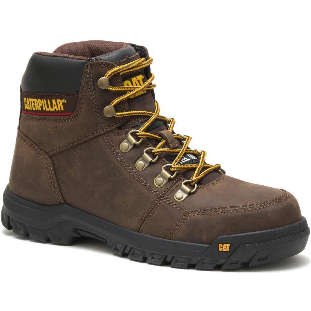 CAT Men's Outline Steel Toe Work Book - Brown - P90803 7 / Medium / Brown - Overlook Boots