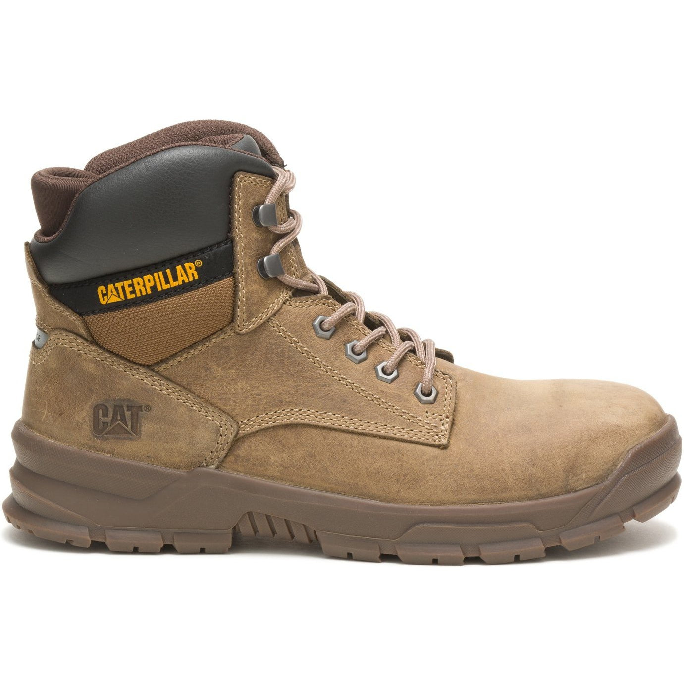 CAT Men's Mobilize Alloy Toe Work Boot - Fossil - P91268 - Overlook Boots