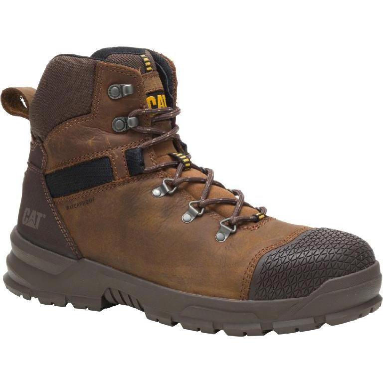 CAT Men's Accomplice X Steel Toe Waterproof Work Boot - Brown - P91331 7 / Medium / Brown - Overlook Boots