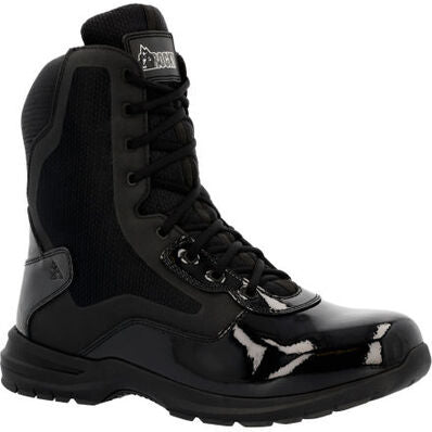 Rocky Men's Cadet 8" Side Zip Public Service Duty Boot -Black- RKD0103  - Overlook Boots