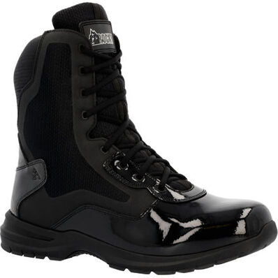 Rocky Men's Cadet 8" Side Zipper Public Service Duty Boot -Black- RKD0103 - Overlook Boots