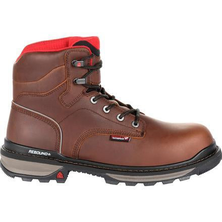 Rocky Men's Rams Horn 6" Composite Toe Waterproof Work Boot - Brown - RKK0257 - Overlook Boots