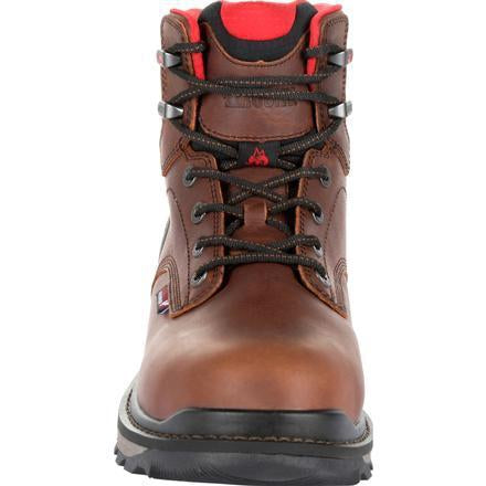 Rocky Men's Rams Horn 6" Waterproof Work Boot - Brown - RKK0259 - Overlook Boots