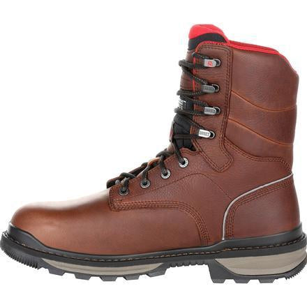 Rocky Men's Rams Horn 8" Composite Toe Waterproof Ins Work Boot - Brown - RKK0284 - Overlook Boots