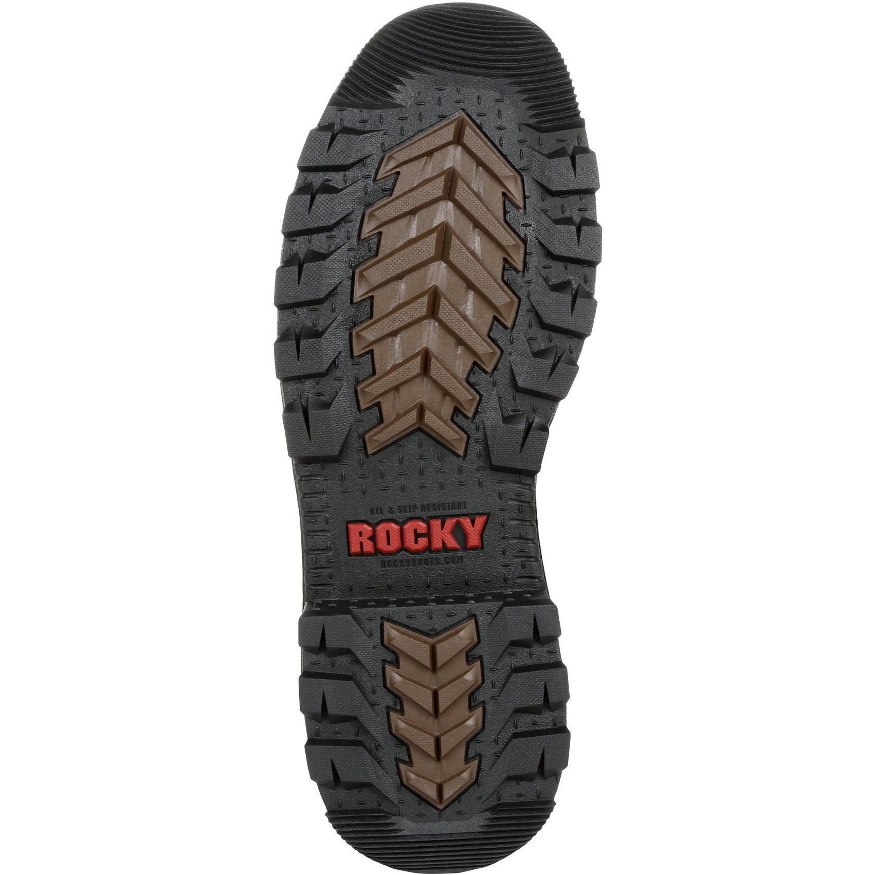 Rocky Men's Rams Horn 8" Waterproof Work Boot - Brown - RKK0296 - Overlook Boots