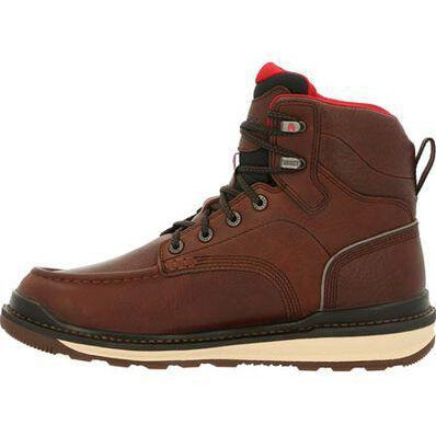 Rocky Men's Rams Horn 6" Waterproof Wedge Work Boot - Brown - RKK0321 - Overlook Boots