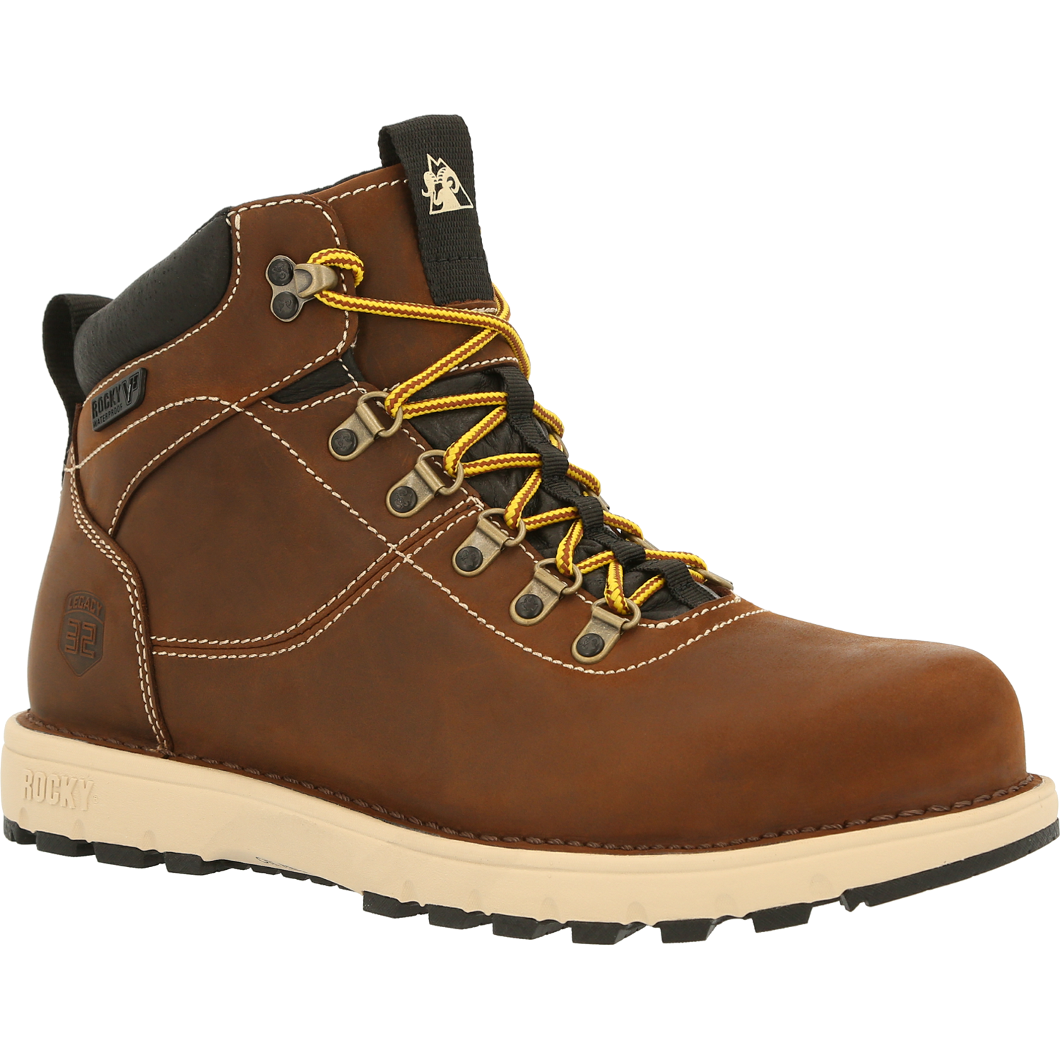 Rocky Men's Legacy 32 Composite Toe Waterproof Work Boot - Brown - RKK0331 8 / Medium / Brown - Overlook Boots