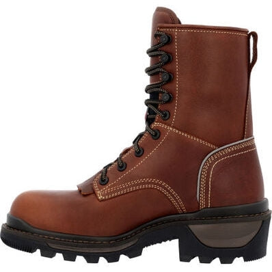 Rocky Men's Rams Horn 9" Waterproof Logger Slip Resis Work Boot Brown RKK0395 - Overlook Boots