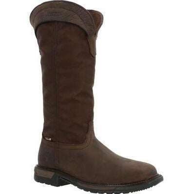 Rocky Men's Original Ride FLX 16" Composite Toe Waterproof Snake Boot- Brown- RKW0347 8 / Medium / Brown - Overlook Boots