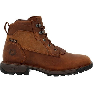 Rocky Men's Legacy 32 6" Waterproof Slip Resistant Western Lacer -Brown- RKW0382 7 / Medium / Brown - Overlook Boots