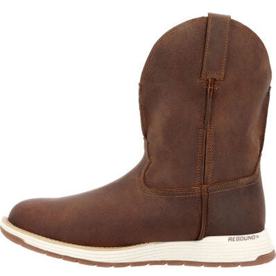 Rocky Men's Farmstead 10" Composite Toe Wellington Work Boot -Brown- RKW0400 - Overlook Boots