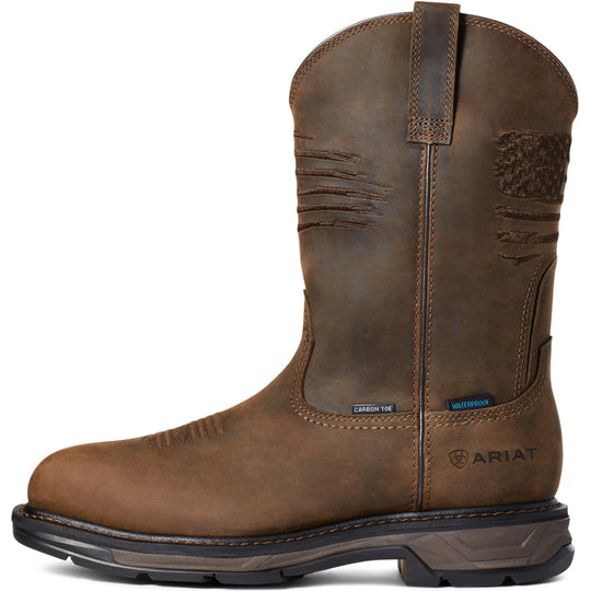 Ariat Men's WorkHog Extreme Carbon Toe Waterproof Western Work Boot - Brown - 10036002 - Overlook Boots