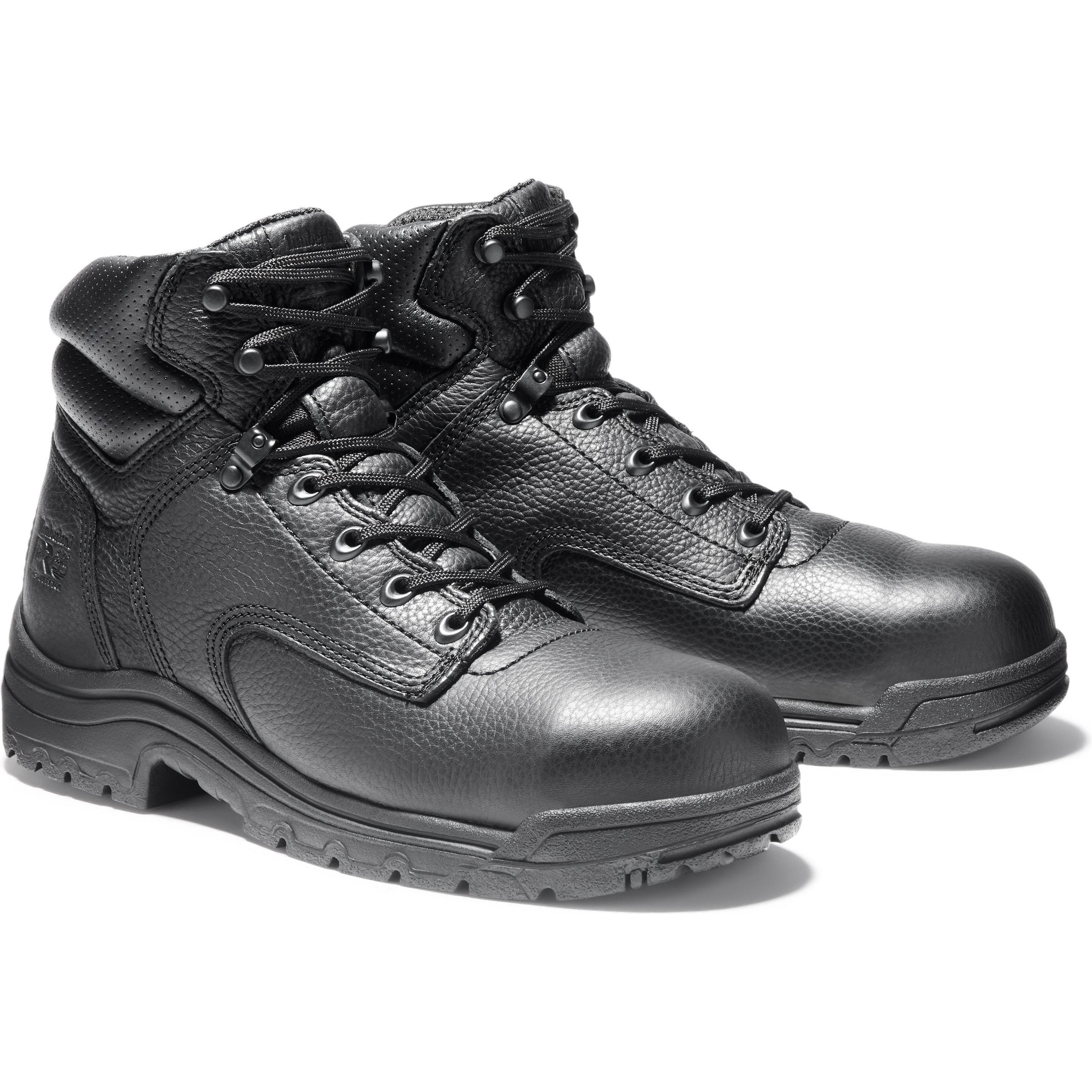 Timberland PRO Men's TiTAN 6" Alloy Toe Work Boot - Black- TB026064001 7 / Medium / Black - Overlook Boots