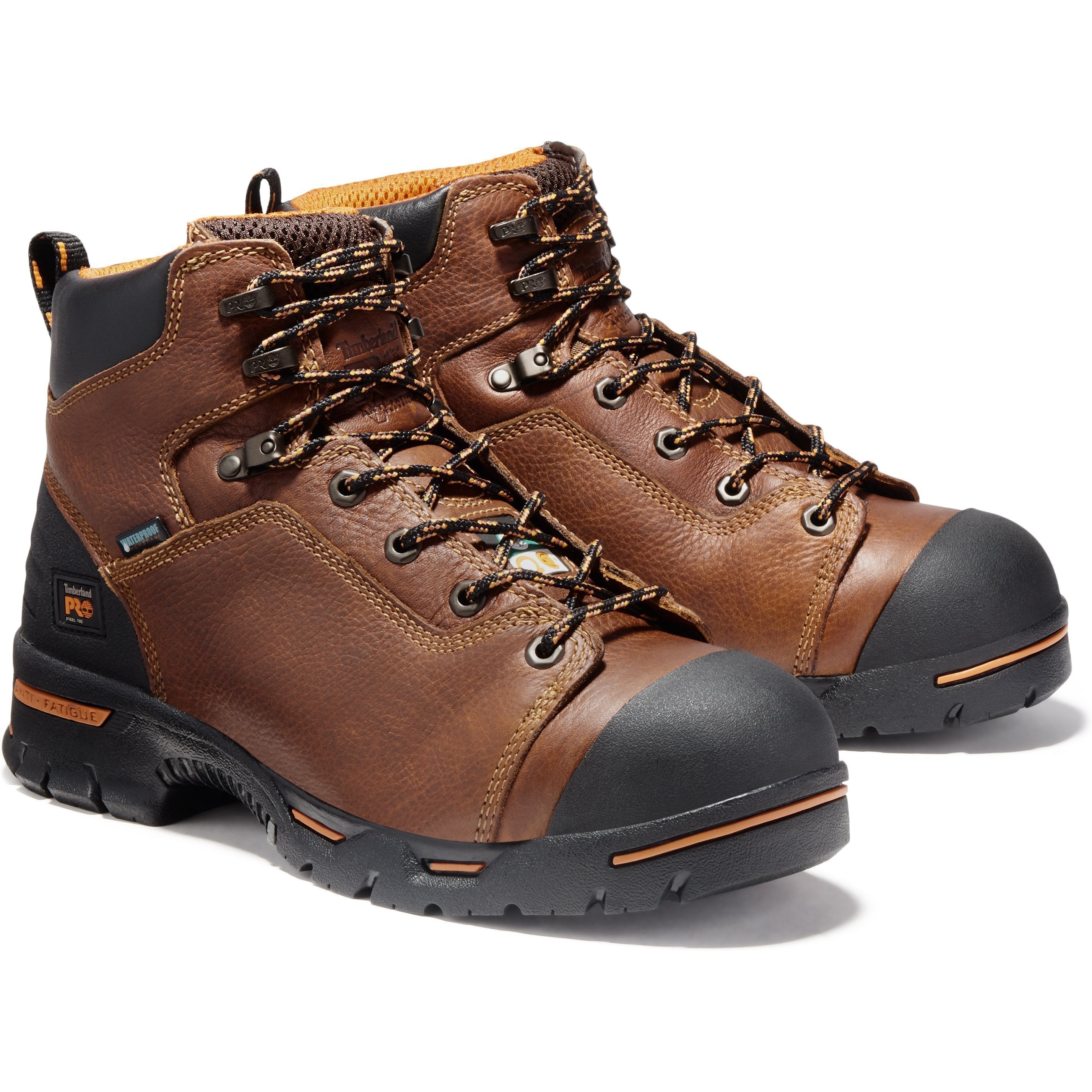 Timberland PRO Men's Endurance 6" Steel Toe WP Work Boot - TB047591214 7 / Medium / Rancher Brown - Overlook Boots