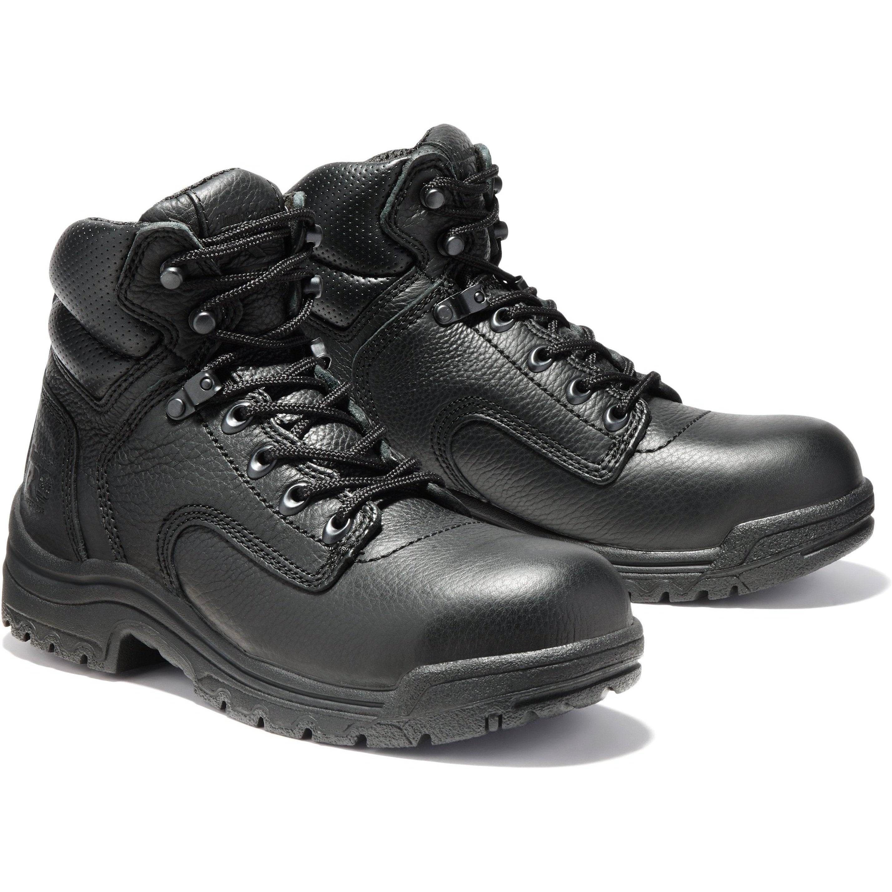 Timberland PRO Women's TITAN 6" Alloy Toe Work Boot Black TB072399001 5.5 / Medium / Black - Overlook Boots