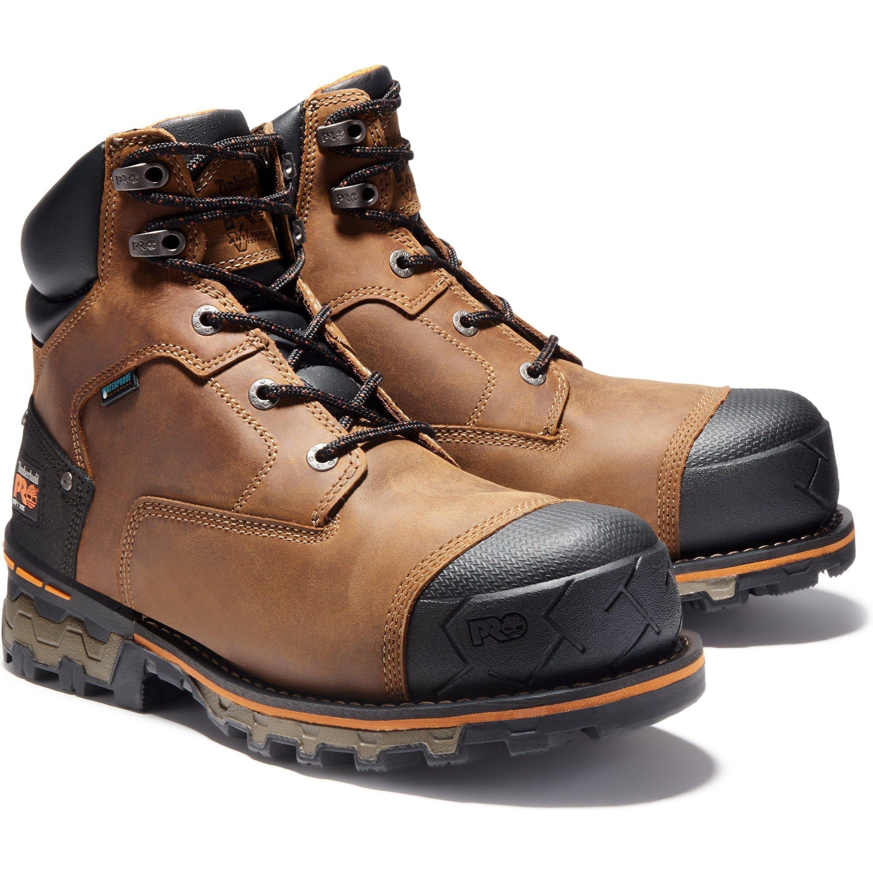 Helemaal droog Wortel Vertrouwen Timberland PRO Men's Boondock 6" Soft Toe - Brown Work Boots