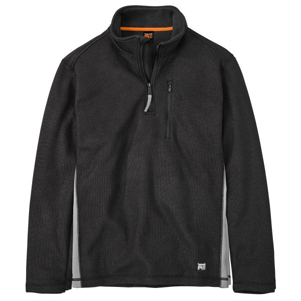 Timberland Pro Men's Studwall 1/4 Zip Textured Fleece Top - Black - TB0A1HGK015 Medium / Black - Overlook Boots