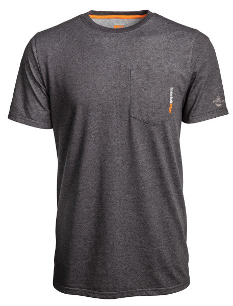 Timberland Pro Men's Base Plate Blended Short Sleeve Work T-Shirt - Charcoal - TB0A1HNS013 Small / Charcoal - Overlook Boots