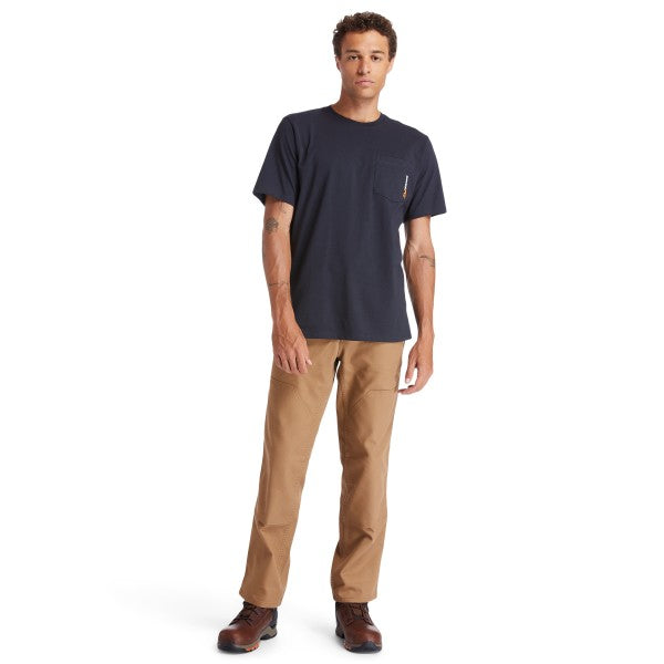 Timberland Pro Men's Base Plate Blended Short Sleeve T-Shirt - Navy - TB0A1HNS434 - Overlook Boots