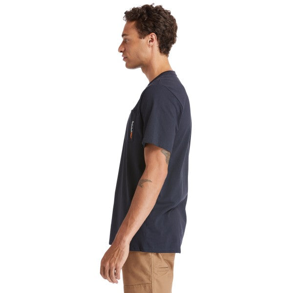 Timberland Pro Men's Base Plate Blended Short Sleeve T-Shirt - Navy - TB0A1HNS434 - Overlook Boots