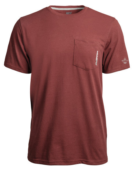 Timberland Pro Men's Base Plate Short Sleeve T-Shirt - Maroon - TB0A1HNS644 2x Extra Large / Maroon - Overlook Boots