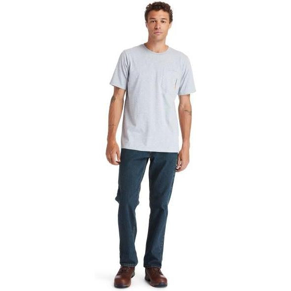 Timberland Pro Men's Base Plate Blended Short Sleeve T-Shirt - Grey - TB0A1HNSC81 - Overlook Boots