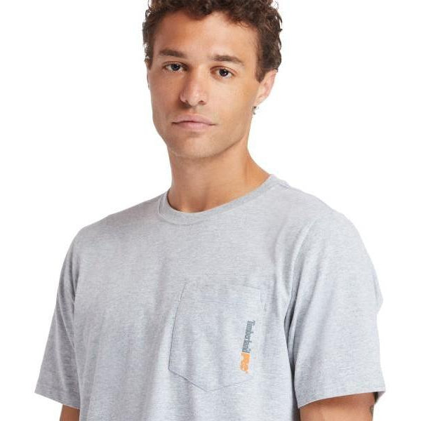 Timberland Pro Men's Base Plate Blended Short Sleeve T-Shirt - Grey - TB0A1HNSC81 - Overlook Boots