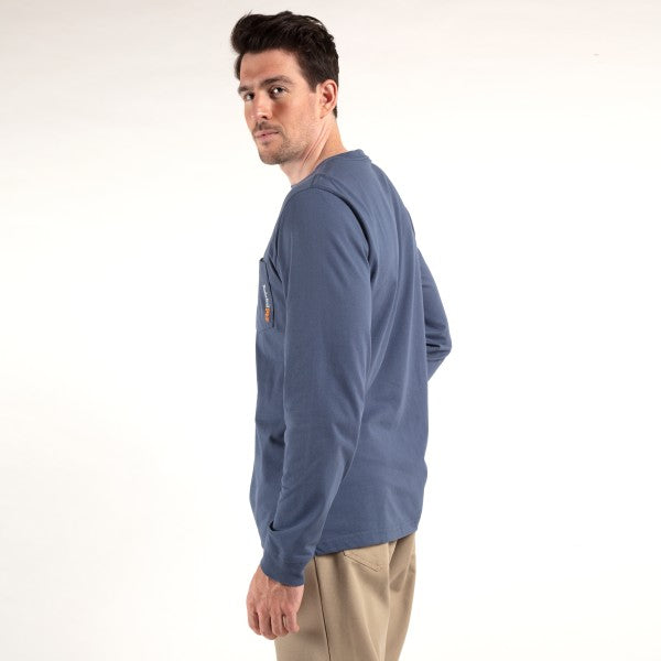Timberland Pro Men's Base Plate Blended Long Sleeve T-Shirt - Vintage Indigo - TB0A1HVN432 - Overlook Boots