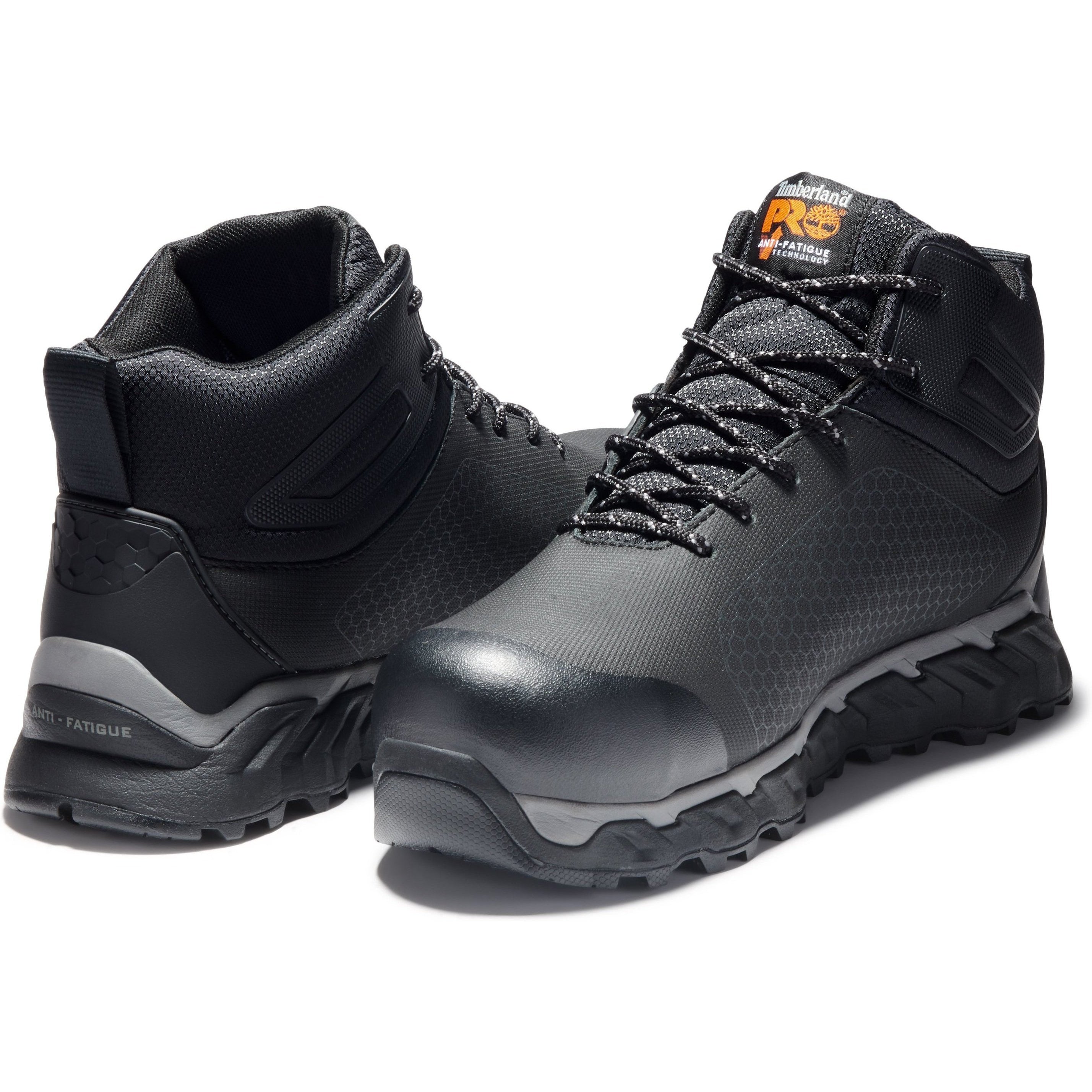 Timberland PRO Ridgework Mid Composite Toe Waterproof Hiker Work Boot Black - TB0A1KBW001 - Overlook Boots