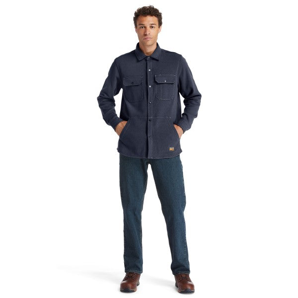 Timberland Pro Men's Mill River Fleece Work Shirt Jacket - Navy - TB0A1VCQ434 - Overlook Boots