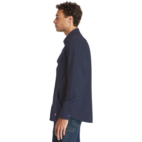 Timberland Pro Men's Mill River Fleece Work Shirt Jacket - Navy - TB0A1VCQ434 - Overlook Boots