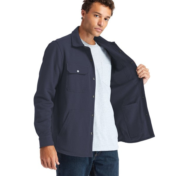 Timberland Pro Men's Mill River Fleece Work Shirt Jacket - Navy - TB0A1VCQ434 - Overlook Boots