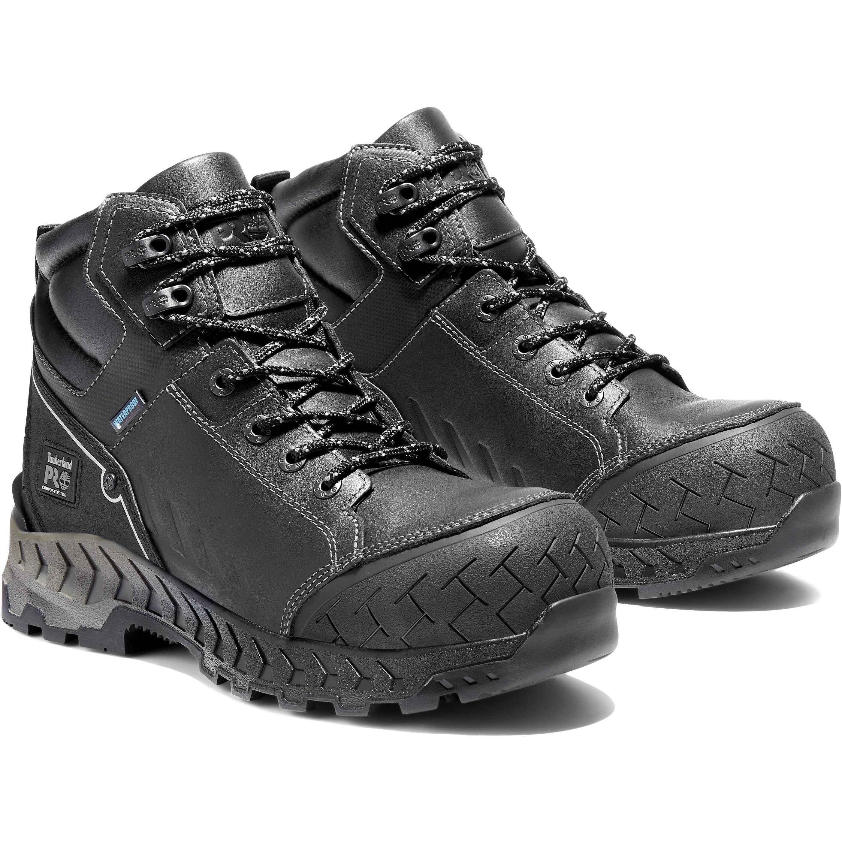 Timberland Pro Men's Work Summit 6" Composite Toe Waterproof Work Boot- TB0A2262001 7 / Medium / Black - Overlook Boots