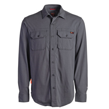 Timberland Pro Men's Flame Resistant Cotton Core Button Work Shirt - Charcoal - TB0A236V003 Small / Grey - Overlook Boots