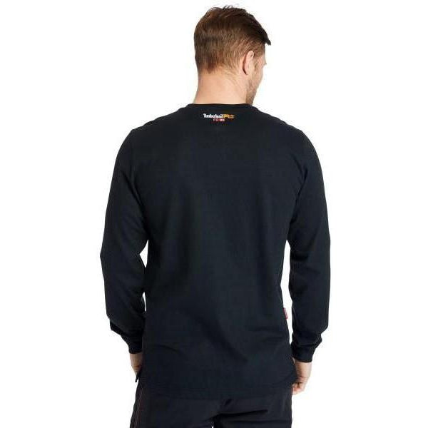 Timberland Pro Men's Flame Resistant Long Sleeve Work Henley - Black - TB0A23P4001 - Overlook Boots