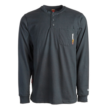 Timberland Pro Men's Flame Resistant Long Sleeve Work Henley - Black - TB0A23P4001 Small / Black - Overlook Boots
