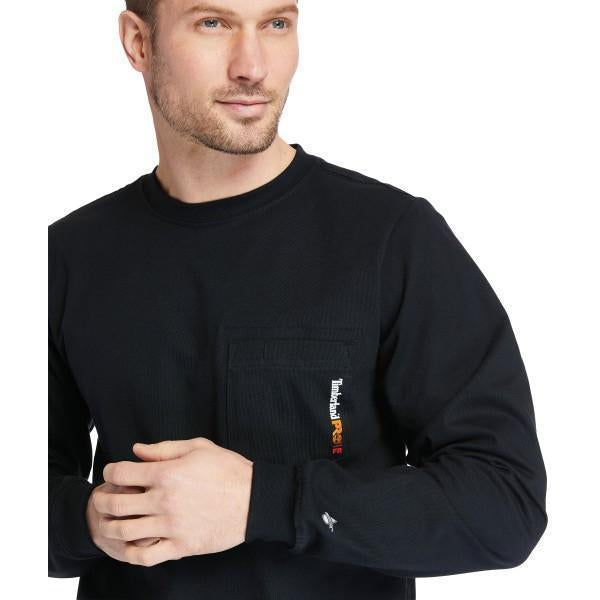 Timberland Pro Men's Flame Resistant Pocket Work T-Shirt - Black- TB0A23PF001 - Overlook Boots