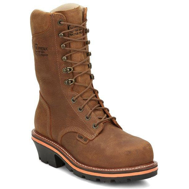Chippewa Men's Thunderstruck 10" Nano Composite Toe Work Boot Brown- TH1030 8 / Medium / Brown - Overlook Boots