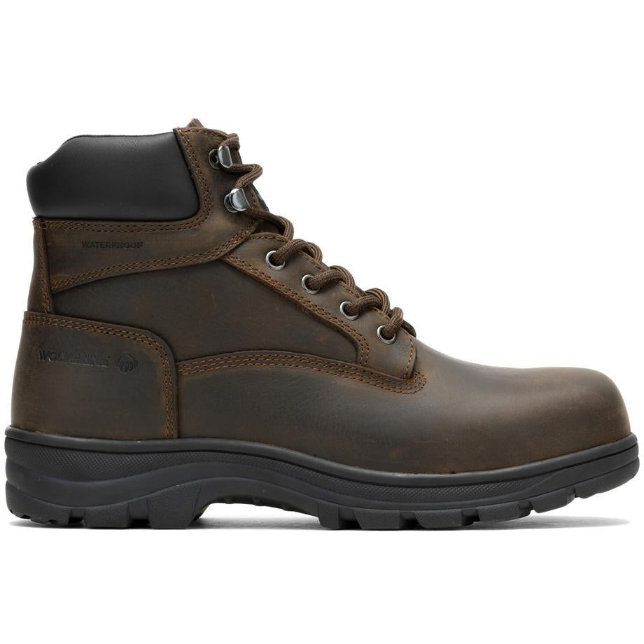 Wolverine Men's Carlsbad Steel Toe Waterproof Work Boot - Brown - W231123 5 / Medium / Brown - Overlook Boots