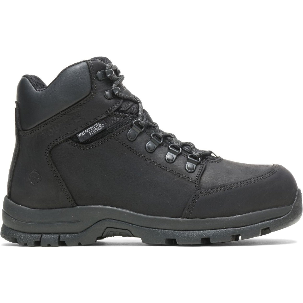 Wolverine Men's Grayson Mid Steel Toe Waterproof Work Boot - Black - W211042 - Overlook Boots