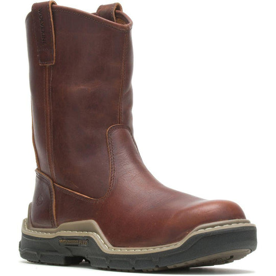 Wolverine Men's Raider Durashocks Composite Toe Wellington Work Boot- W211105 7.0 / Medium / Brown - Overlook Boots